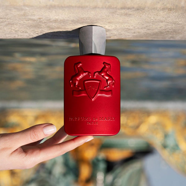 Kalan by Parfums de Marly, a sparkling peppery scent with notes of blood orange.