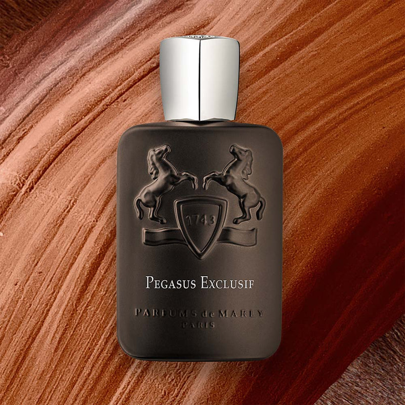 Pegasus Exclusif by Parfums de Marly, a masculine scent of vanilla, with amber, sandalwood, oud and guaiac.
